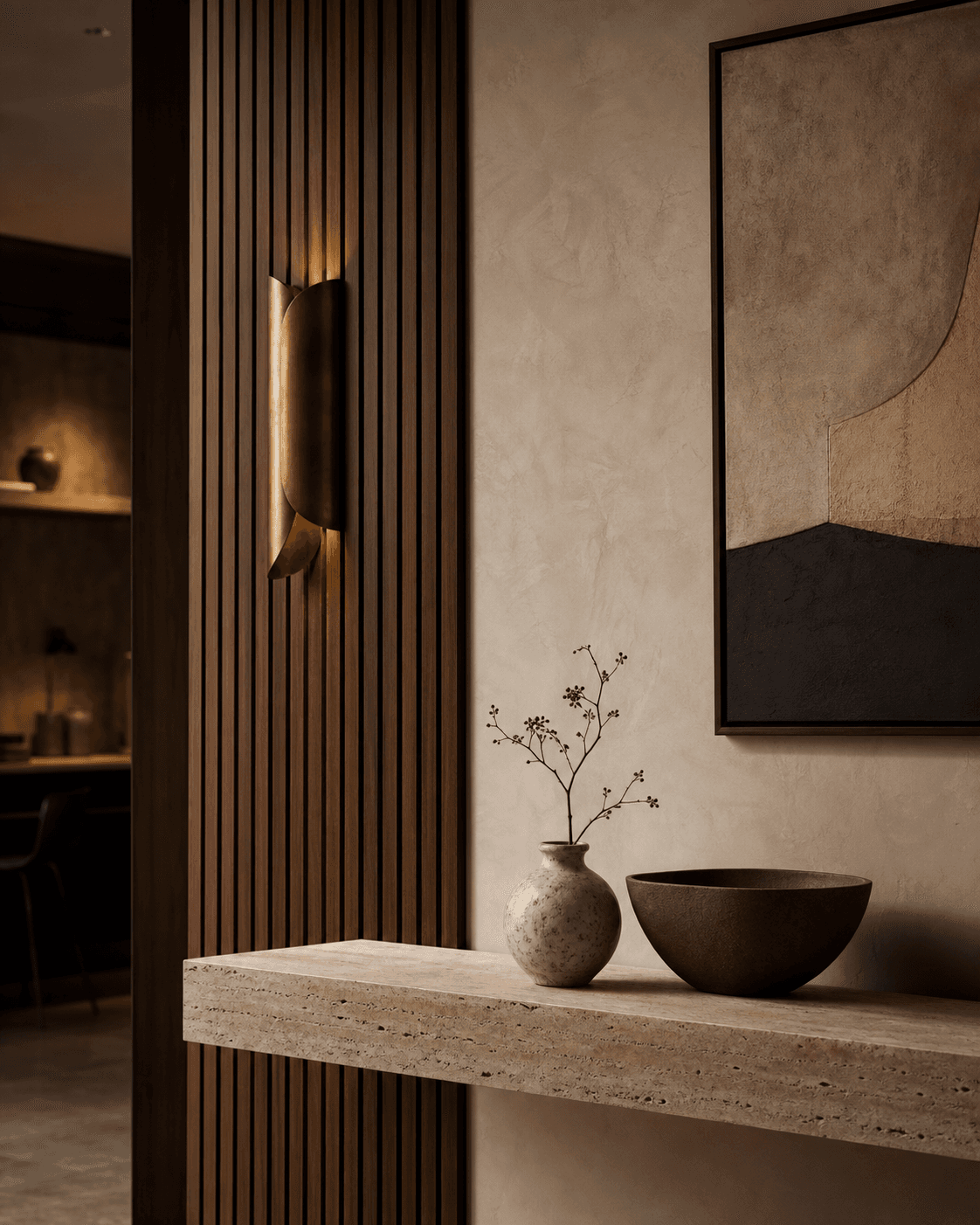 Warm material detail in a Dimensions Decor interior